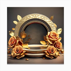 Golden Roses Canvas Print