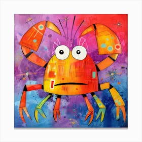 Coloring Crab 1 Canvas Print