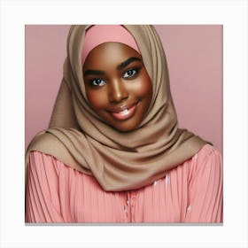 Muslim Woman In Hijab 8 Canvas Print