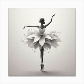 Ballerina With Flowers Canvas Print