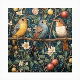 Birds On A Branch Art 19 Canvas Print