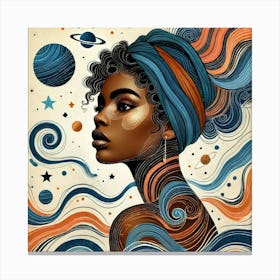 Astrielle Celestial Portrait Canvas Print