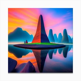 Abstract Landscape Painting Canvas Print