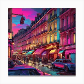 Paris At Night 1 Canvas Print