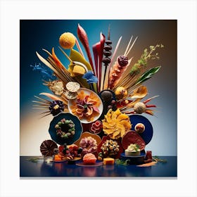 Leonardo Phoenix A Vibrant Mesmerizing Stilllife Composition F 2 Canvas Print