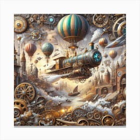 Steampunk City 1 Canvas Print