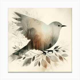 Bird In The Forest 2 Canvas Print