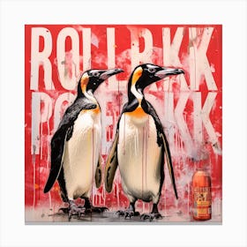 Abstract Penguin Rules Canvas Print