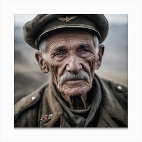 Portrait Of An Old Soldier Canvas Print