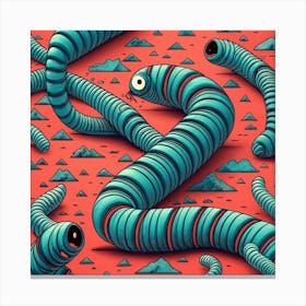 Deadly Worms Canvas Print