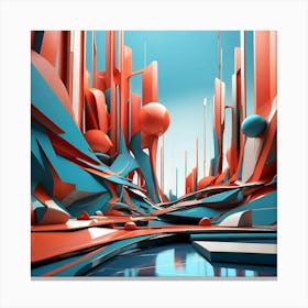 Abstract Cityscape 2 Canvas Print