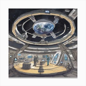Space Station Interior 3 Canvas Print