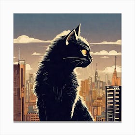 Cat In The City Canvas Print