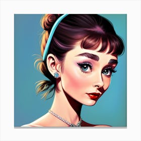Audrey Hepburn Vintage Reverie Canvas Print