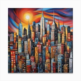 Abstract Skyline Canvas Print