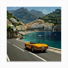 Leonardo Lightning Amalfi Coast Drive Xv Art 3 Canvas Print