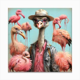 Flamingos 11 Canvas Print