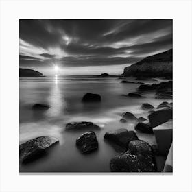 Black And White Seascape 39 Canvas Print