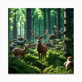 Engineered Forest 10 Canvas Print