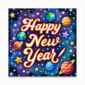 Happy New Year 24 Canvas Print