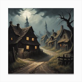 Haunted Village 2 Canvas Print