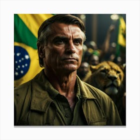 Bolsonaro Lion King Canvas Print