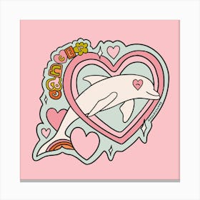 Cancer Zodiac Dolphin Canvas Print