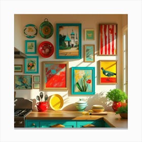 Colorful Kitchen Canvas Print