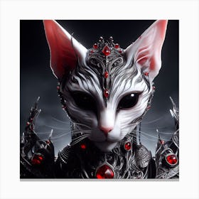 Cat In Armor 6 Canvas Print
