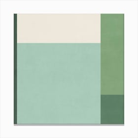 Minimalist Abstract Geometries - Green 01 Canvas Print