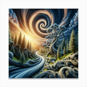 Spiral Forest Canvas Print