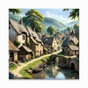 Beautiful and tranquil village  Canvas Print