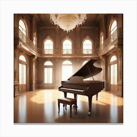Grand Piano In A Room 1 Canvas Print