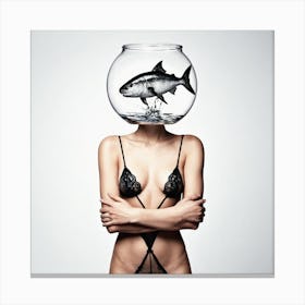 Fish Bowl Head 4 Canvas Print