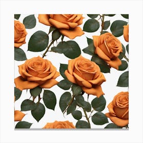 Orange Roses Canvas Print