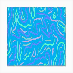 Abstract Pattern in Blue Canvas Print