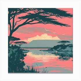 Sunset In Kenya 6 Canvas Print