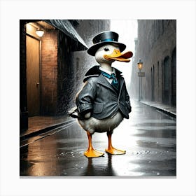 Duck In A Suit 17 Canvas Print