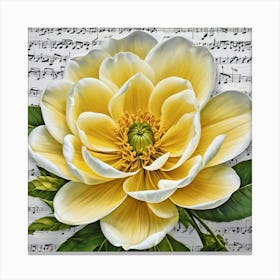 Yellow Peony Canvas Print