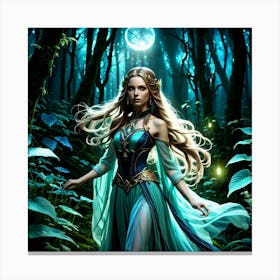 Fairy In The Forest Canvas Print