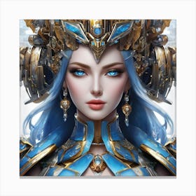 Blue Warrior Canvas Print