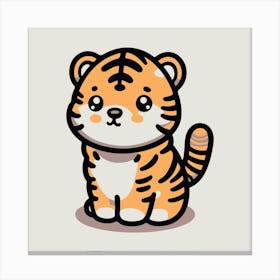 Cute Animal Tiger 1 Canvas Print