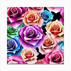 Colorful Roses 33 Canvas Print