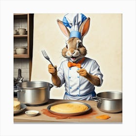 Chef Bunny 16 Canvas Print