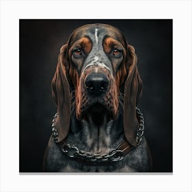 Portrait Of A Basset Hound Canvas Print