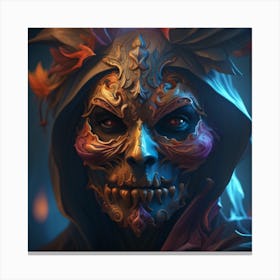 Portrait Of A Skeleton Canvas Print