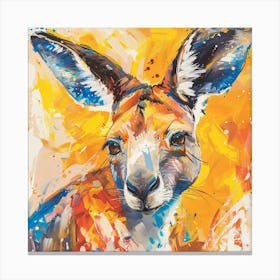 Kangaroo Painting Canvas Print