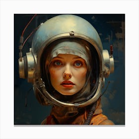 Portrait Of A Woman In Space Canvas Print