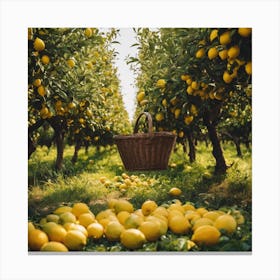 Lemons In The Orchard 1 Canvas Print