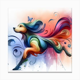 Colorful Dog 1 Canvas Print